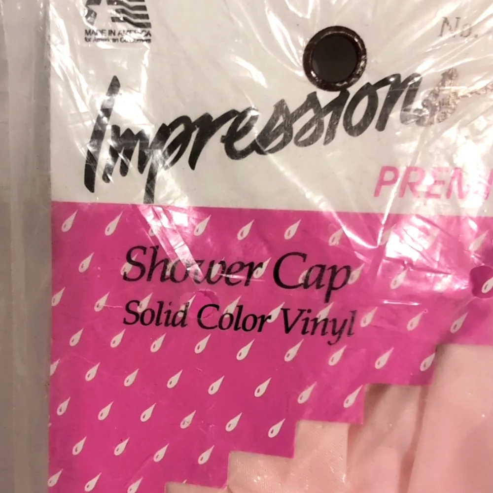 Vintage Impressions Premium Shower‎ Cap Pink Original Unoped Packaging